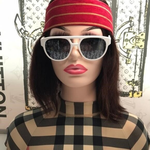 New Authentic Dior White Acetate Sunglasses DIOR B23 R 11 - Picture 9 of 15